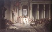 Alma-Tadema, Sir Lawrence Jean-Leon Gerome,The Death of Caesar (mk23) Spain oil painting artist